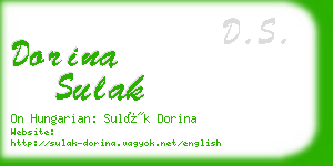 dorina sulak business card